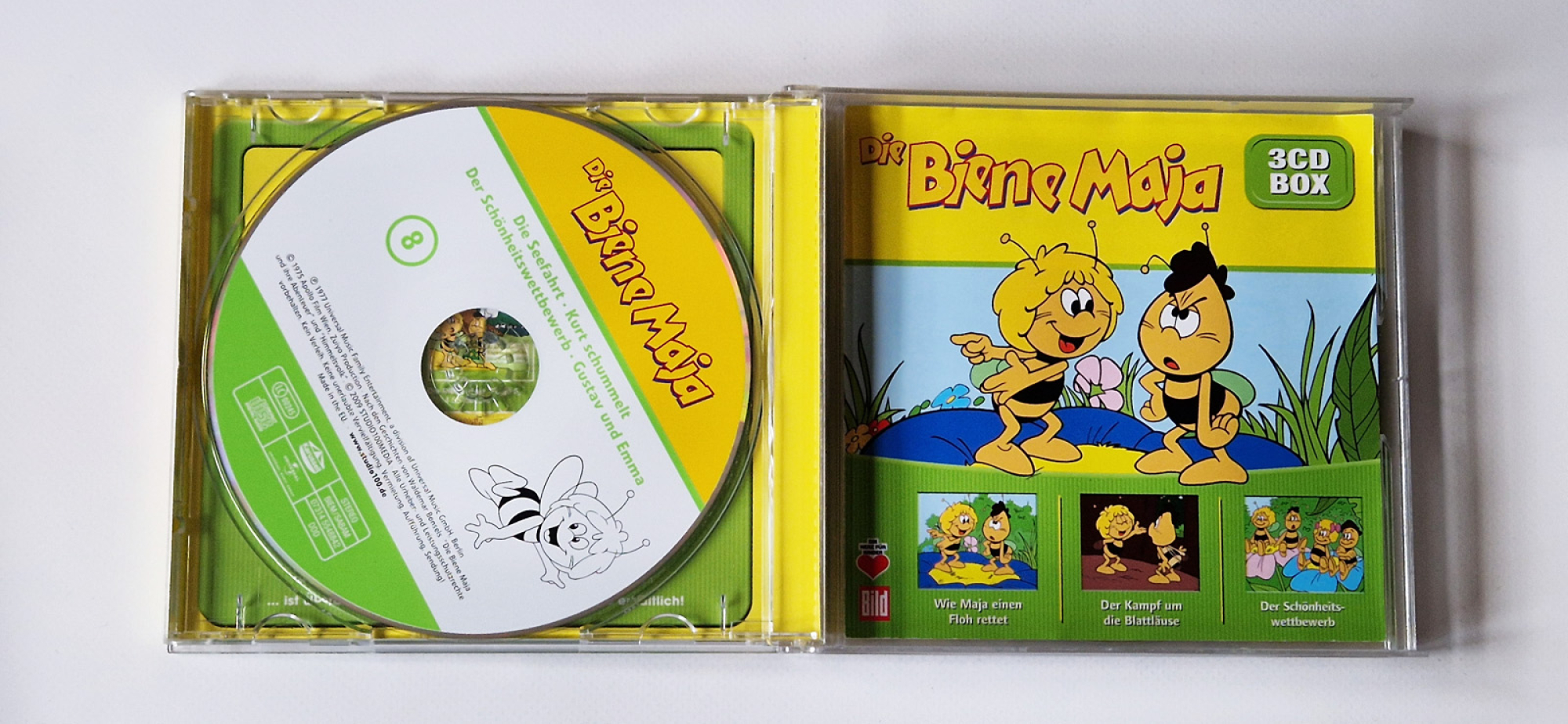 Biene Maja – 3 CD Box Wie Maja einen Floh rettet/ Der Kampf um die Blattläuse/ Der Schönheitswettbewerb