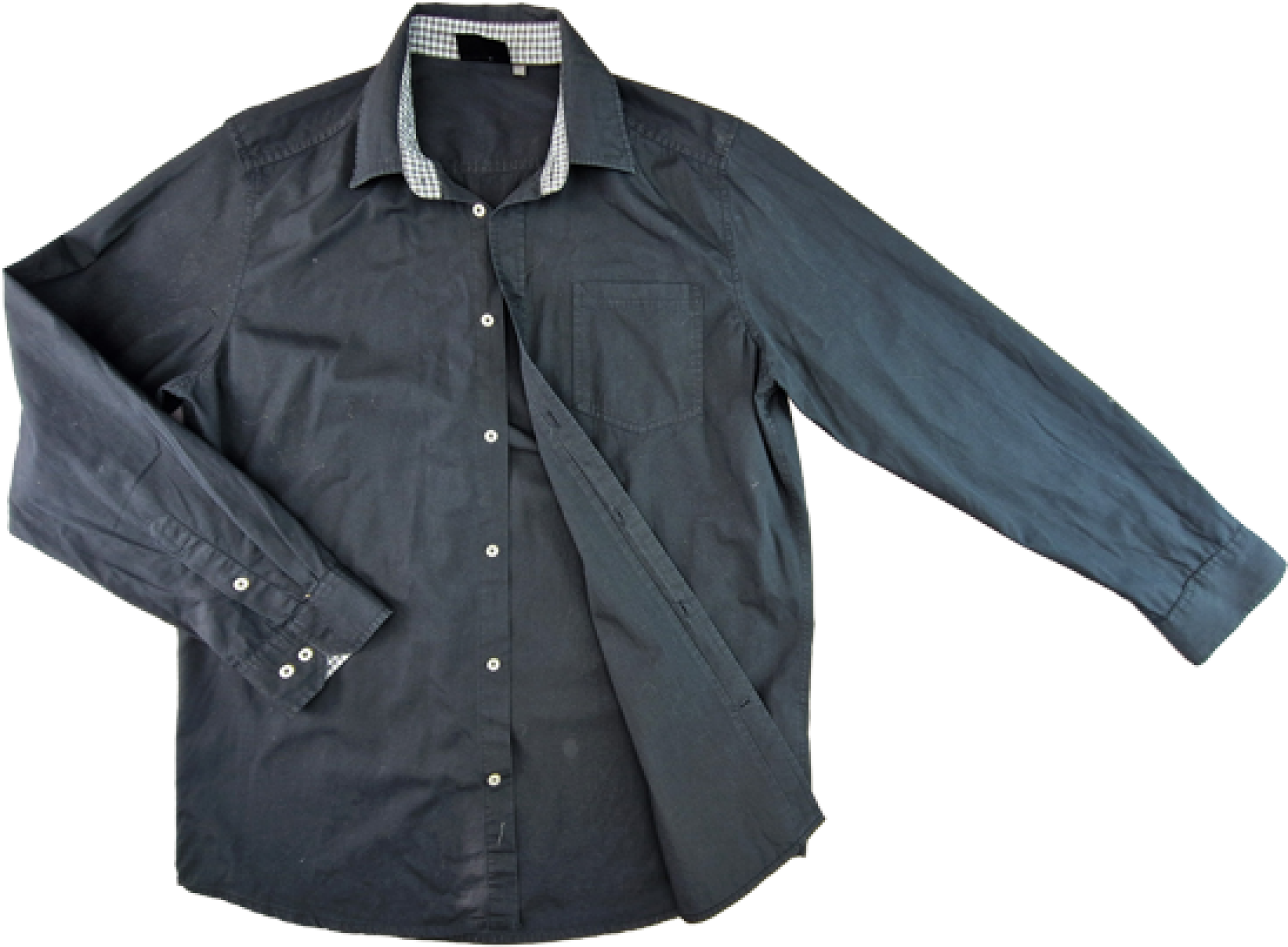 Langarmhemd Gr. 50 bpc schwarz uni