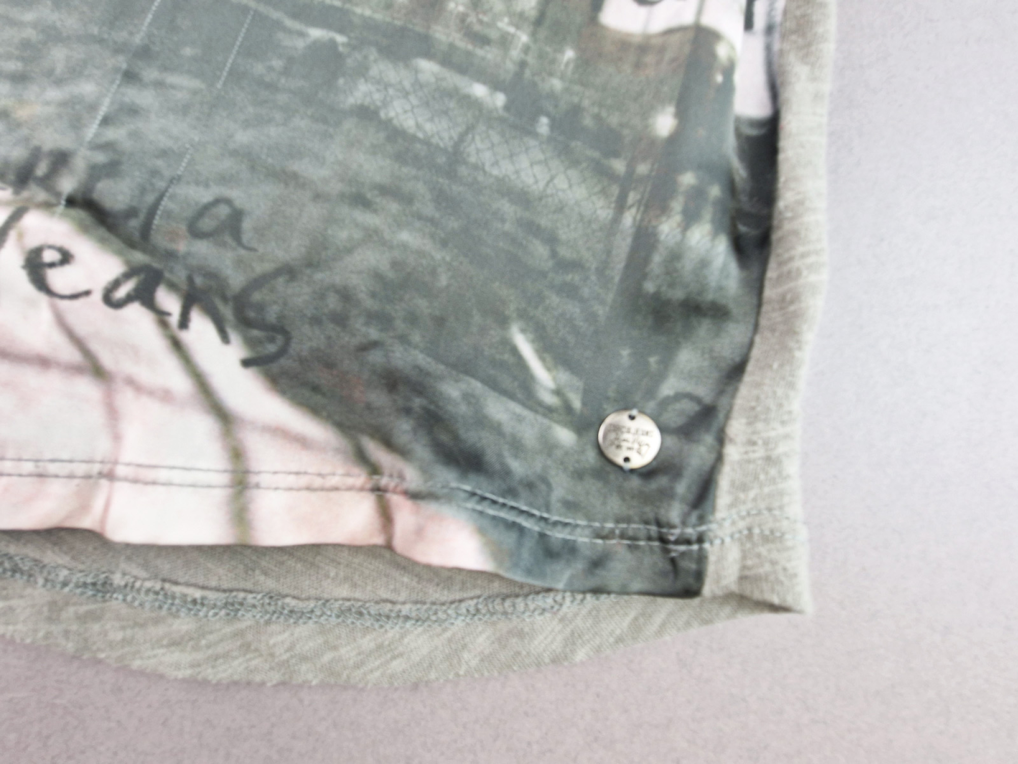 leichtes Langarmshirt Gr. 38 Garcia Jeans hellgrau/altrosa