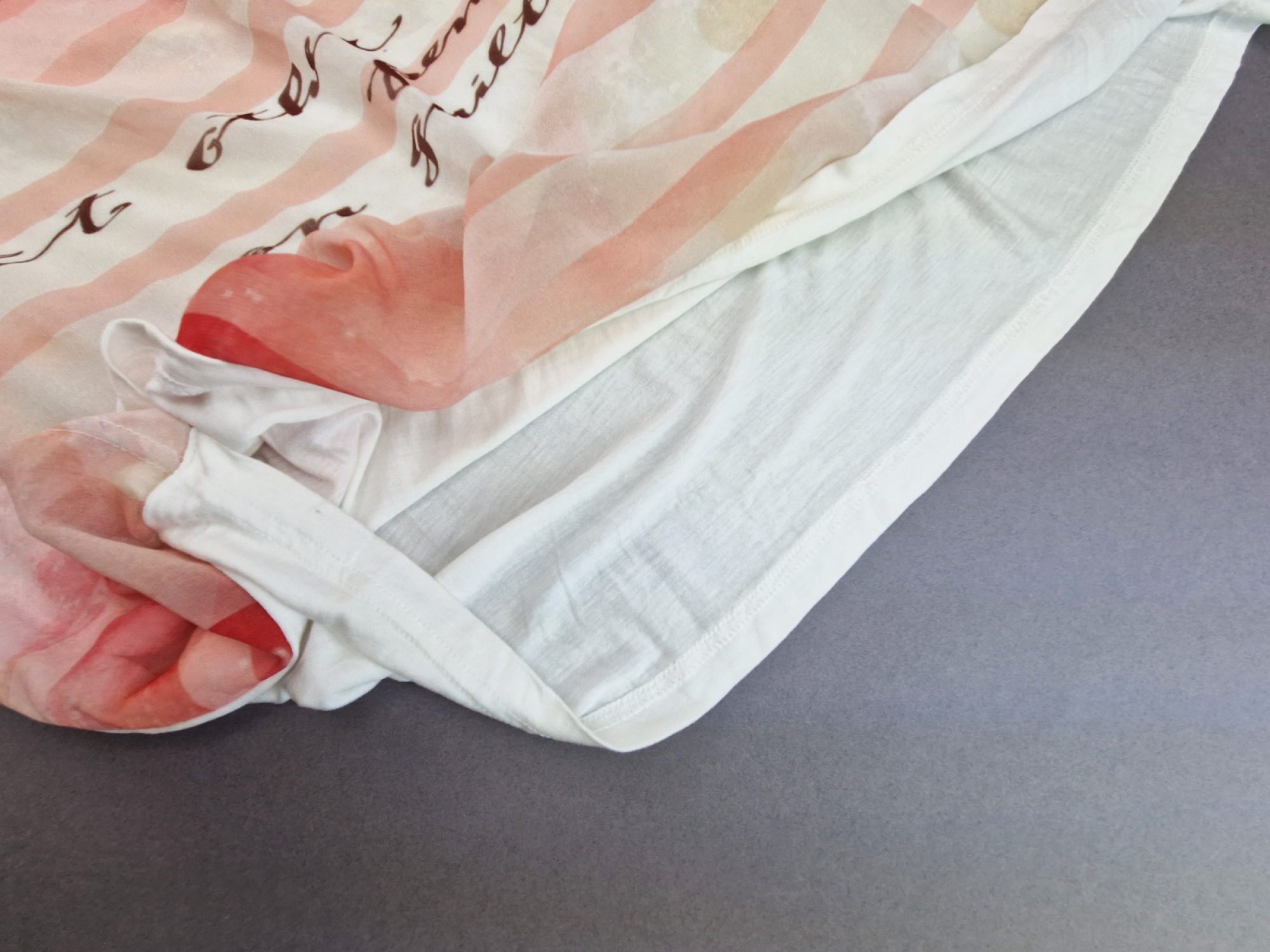 Shirtbluse Gr. 48/50 Bexleys weiß/zartrosa/rot Doppellage ohne Arm