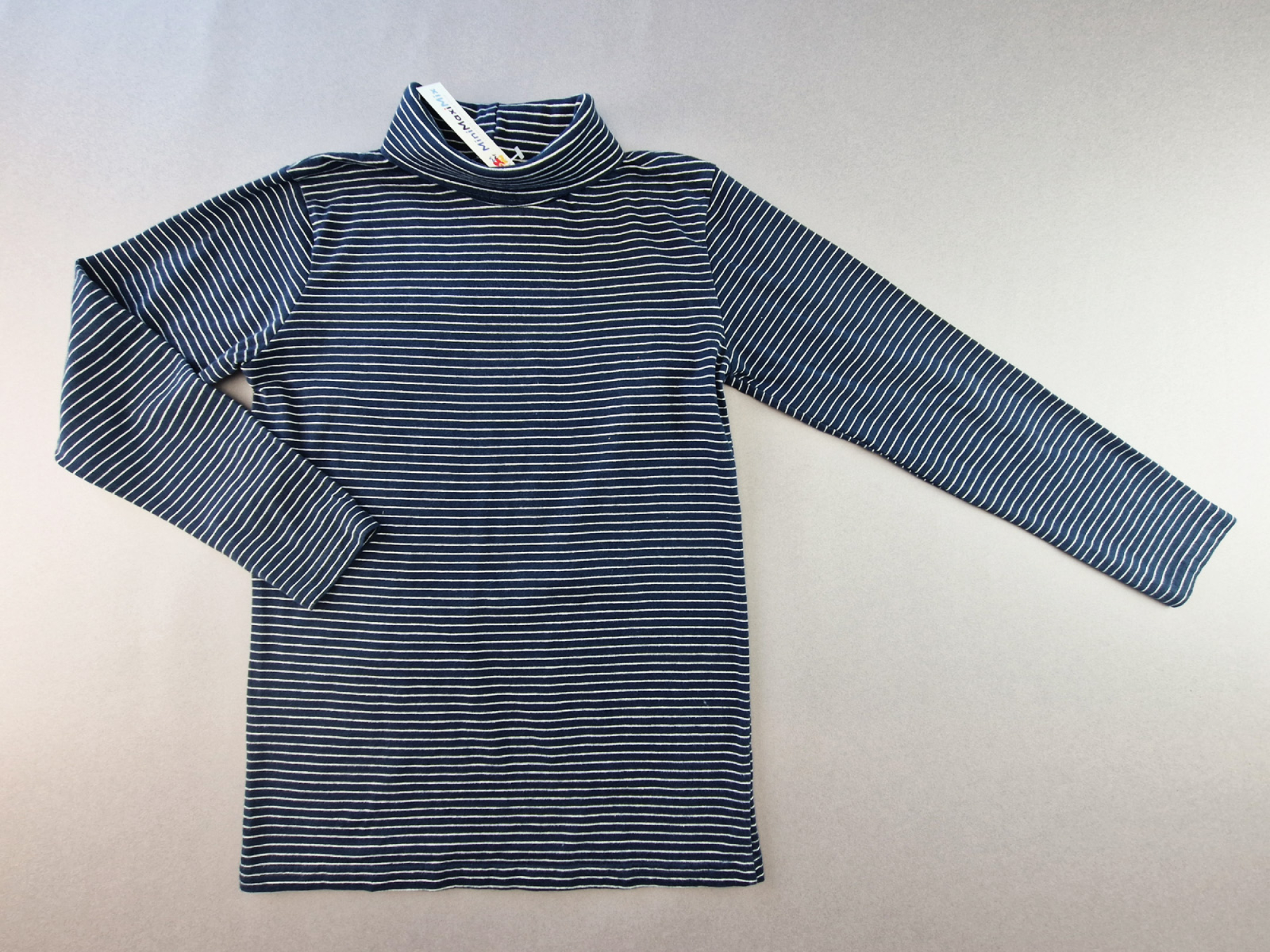 Langarmrolli Gr. 146/152 Verbaudet dunkelblau geringelt