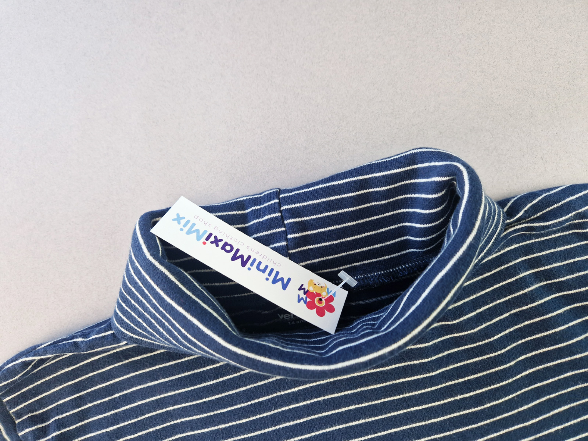 Langarmrolli Gr. 146/152 Verbaudet dunkelblau geringelt