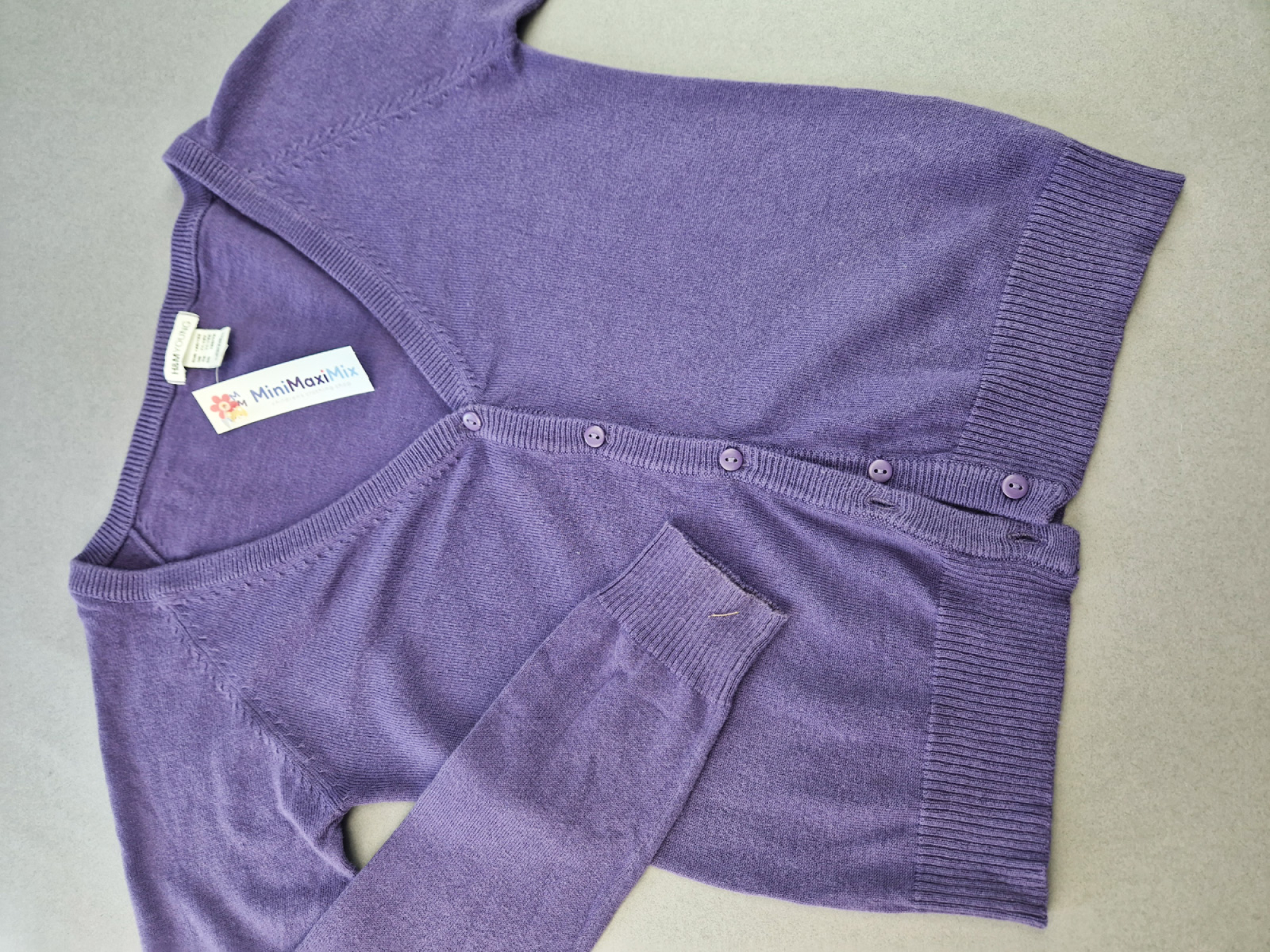 Strickjacke Gr. 152 H&M zart lila langarm