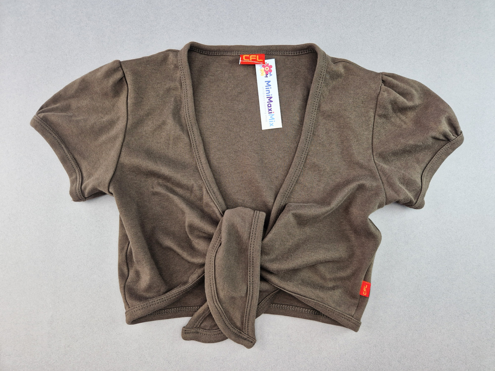 Bolerojäckchen Gr. 152/158 CLF braun kurzarm