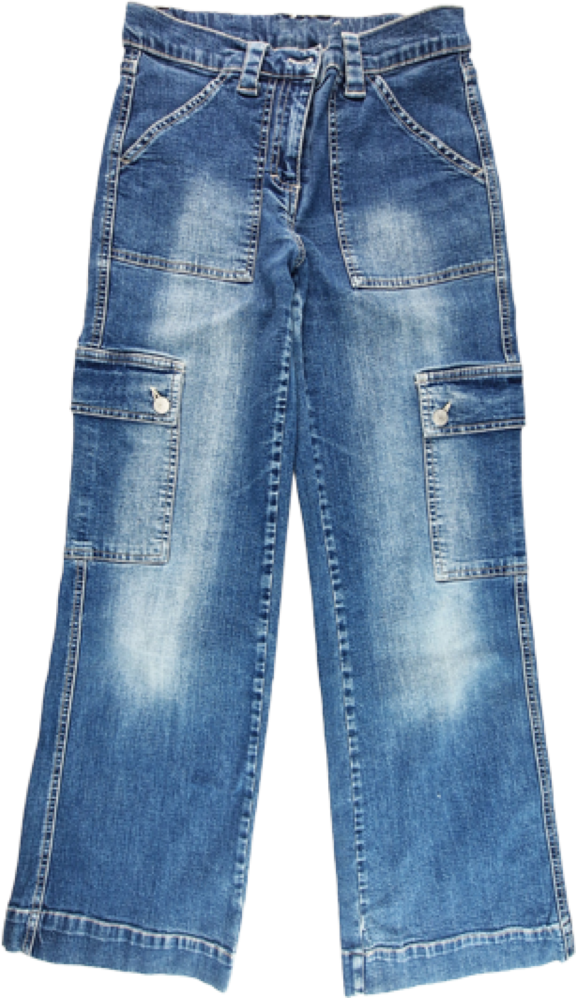 Stretch Cargojeans Gr. 158/164 Fitz blau mit vielen Taschen