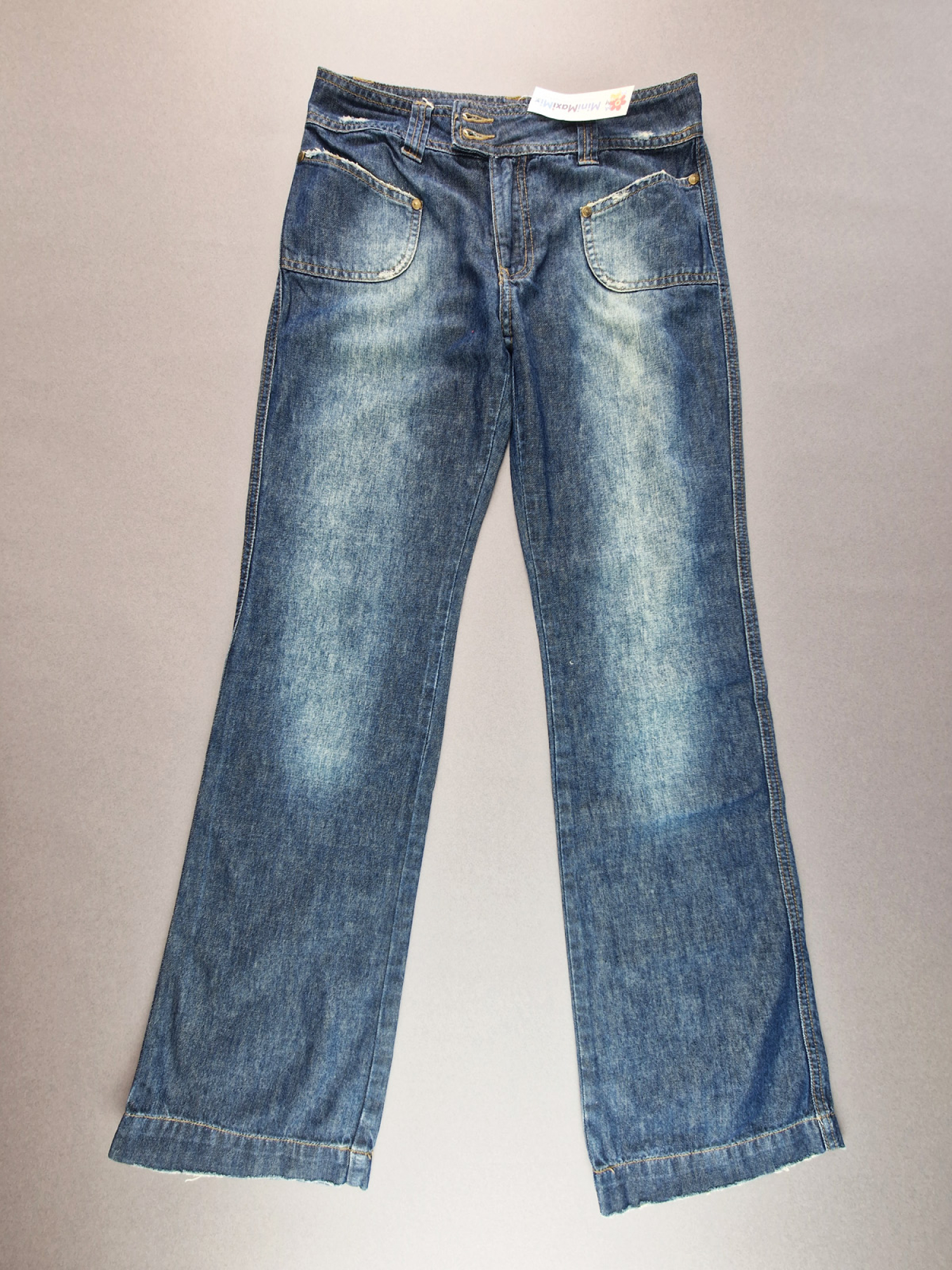 Jeans lang Gr. 158/164 ONE blau used-Look