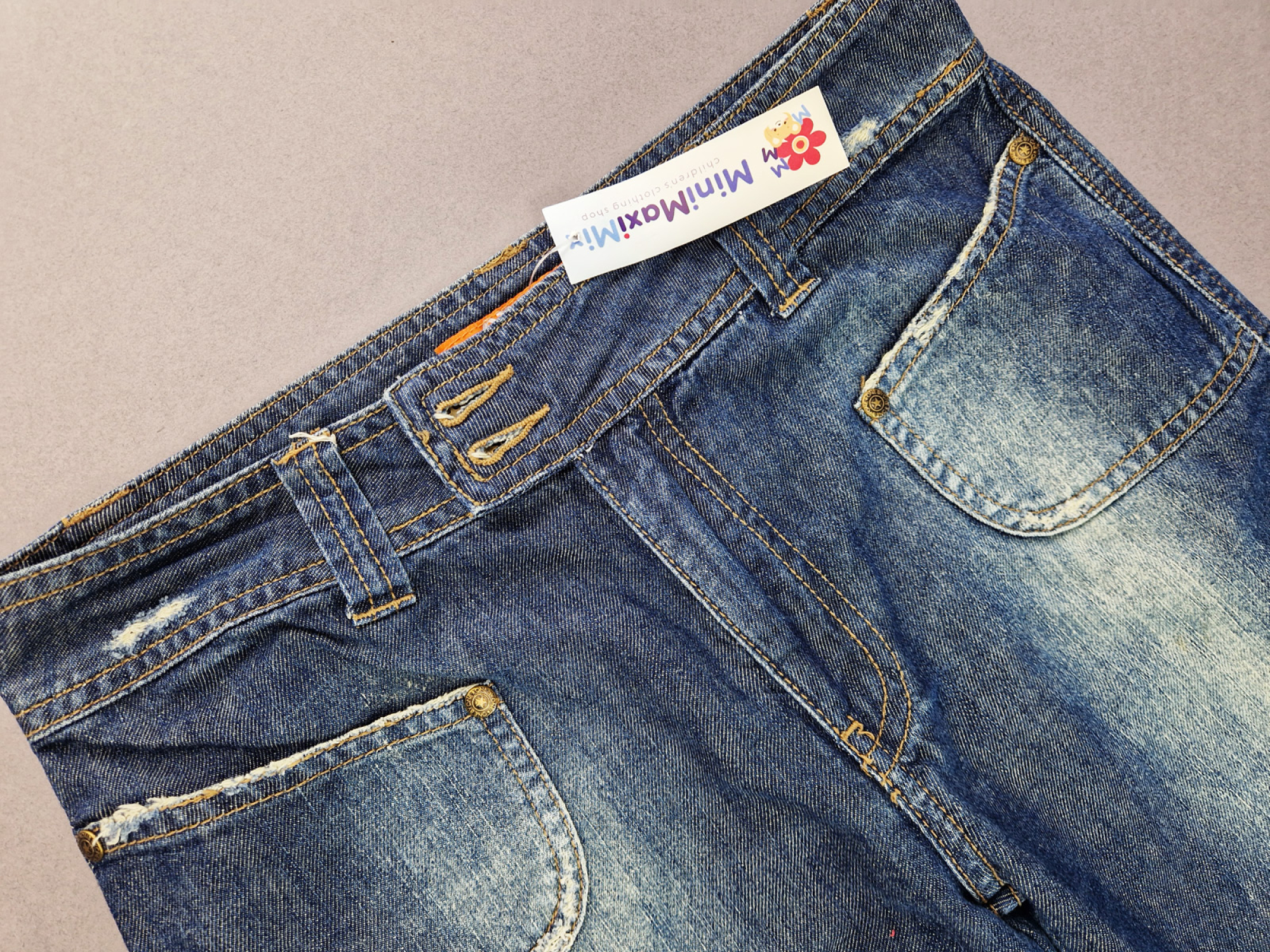 Jeans lang Gr. 158/164 ONE blau used-Look