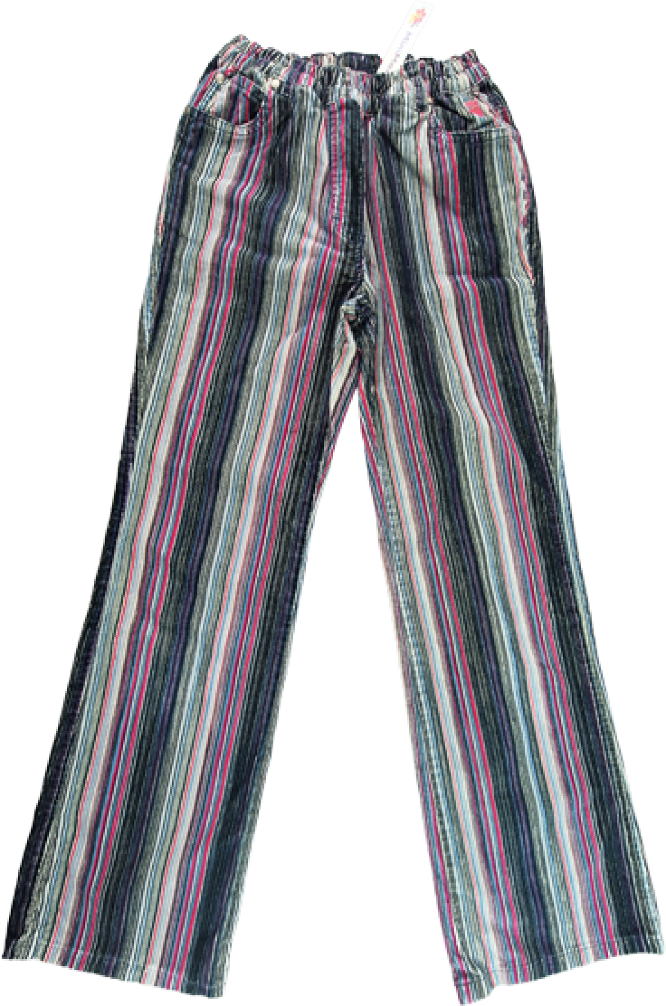 Cordhose weit Gr. 158/164 Jako-o gestreift bunt rosa/schwarz/grau