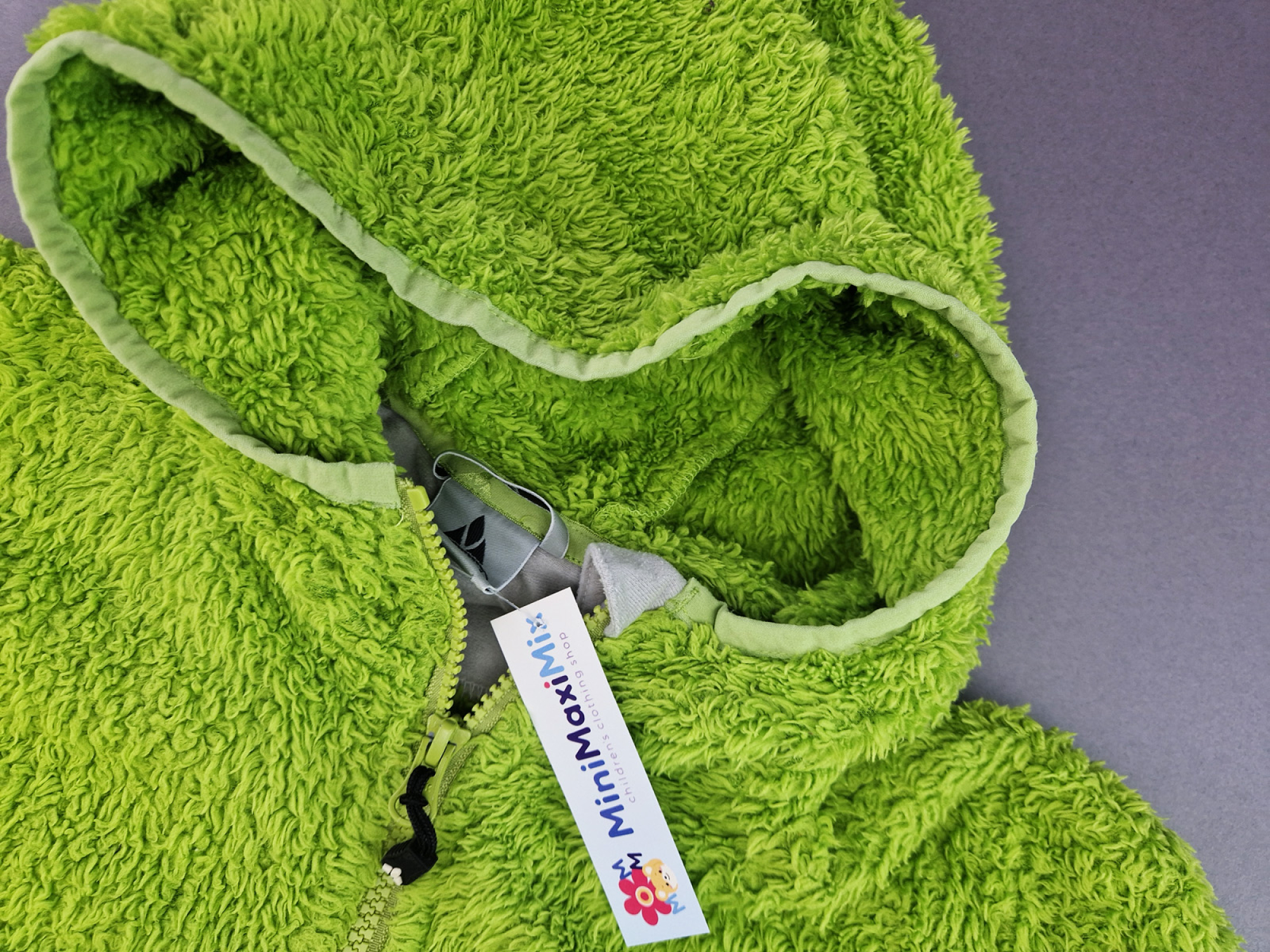 Kuschelfleecejacke Gr. 158/164 Vaude hellgrün mit Kaputze