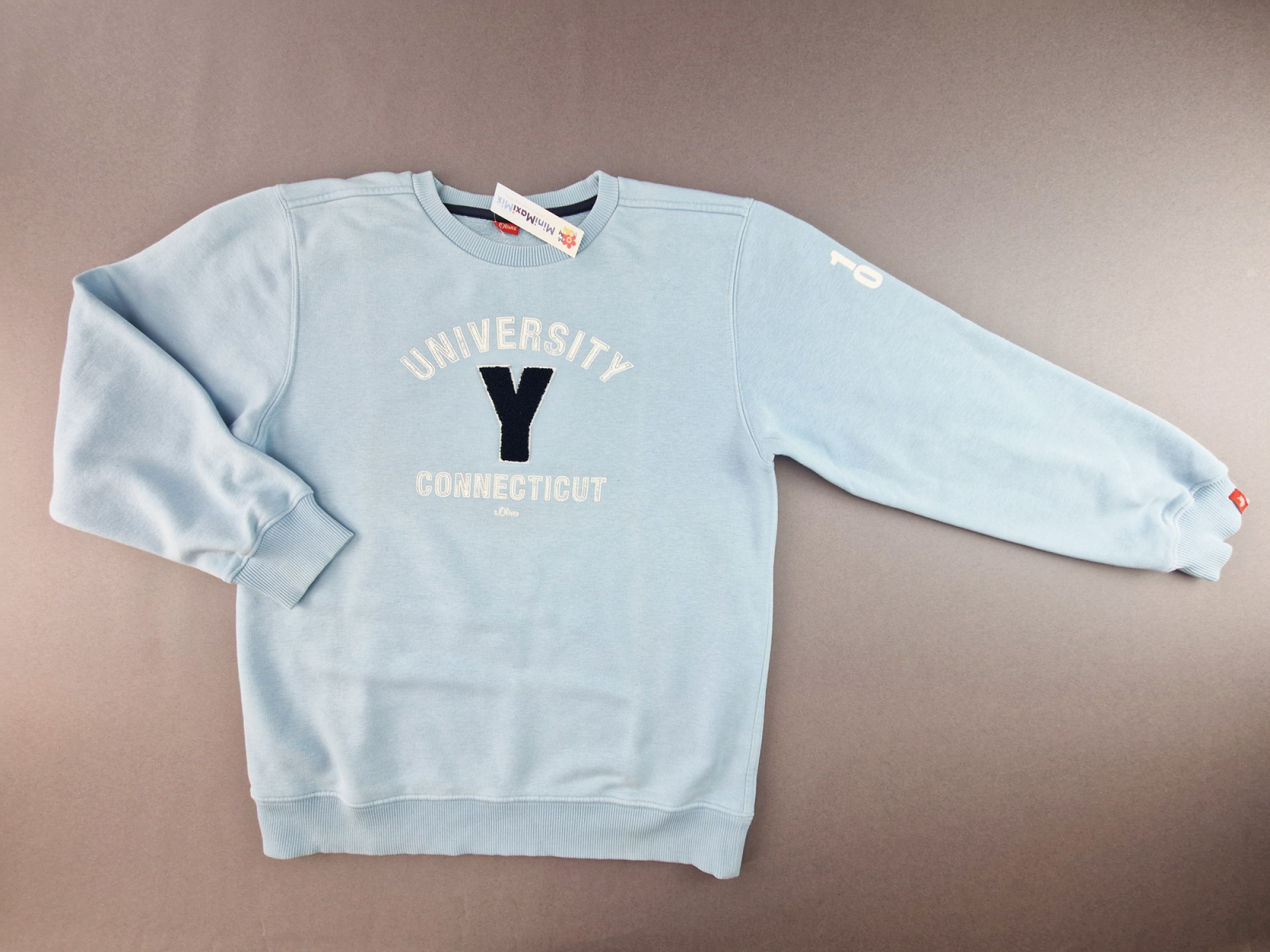 Sweatshirt Gr. 158/164 s.Oliver hellblau mit Aufdruck