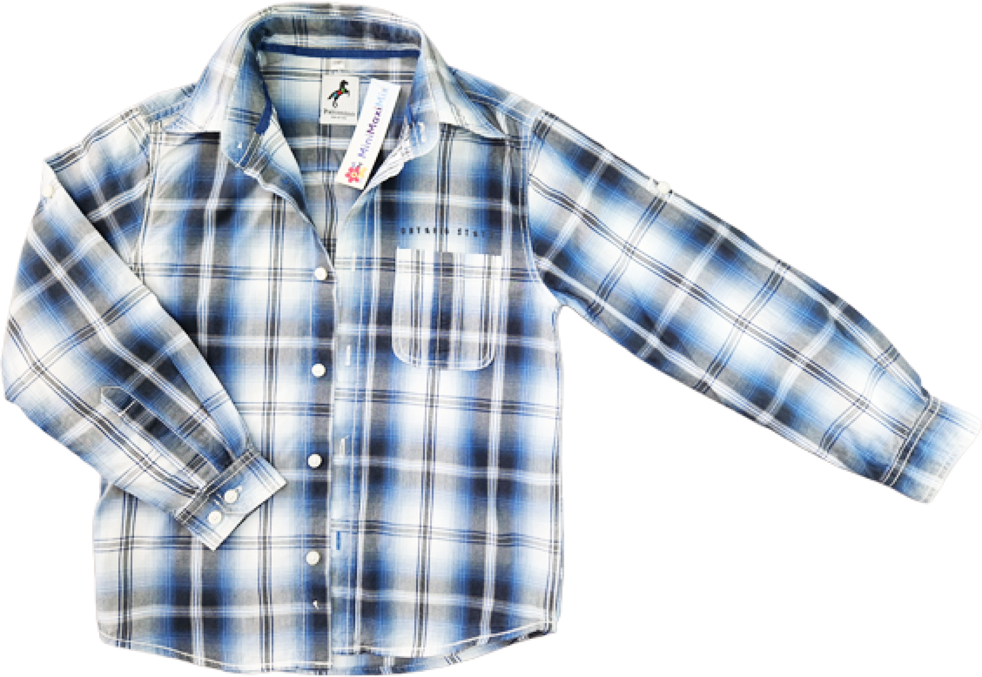 Karohemd Gr. 128 Palomino langarm Blautöne