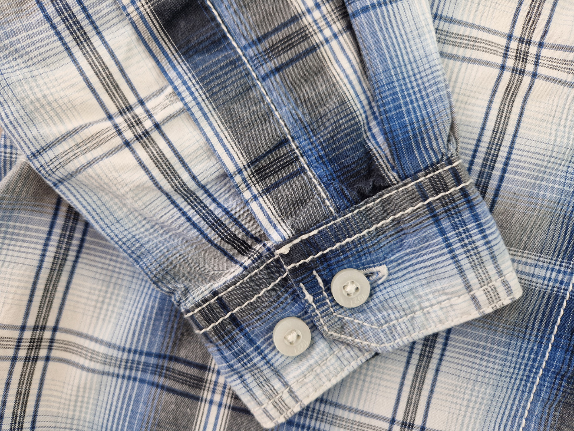 Karohemd Gr. 128 Palomino langarm (kurzarm) Blautöne