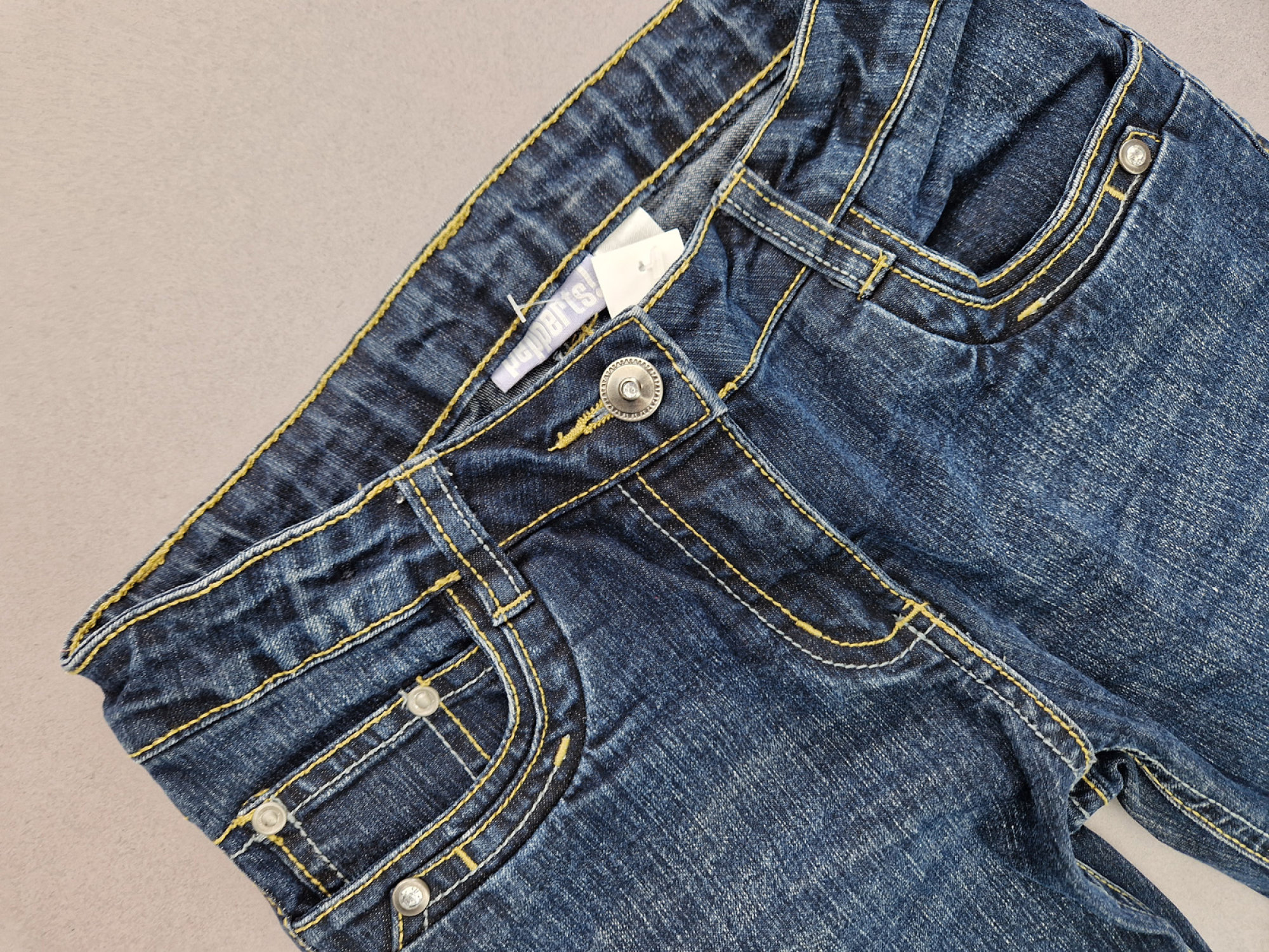 lange Jeanshose Gr. 140 dunkelblau