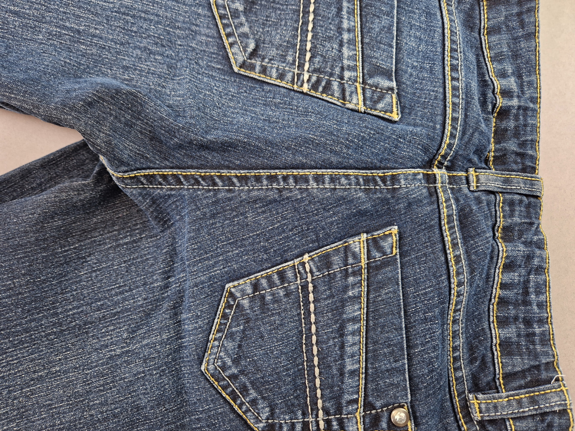 lange Jeanshose Gr. 140 dunkelblau