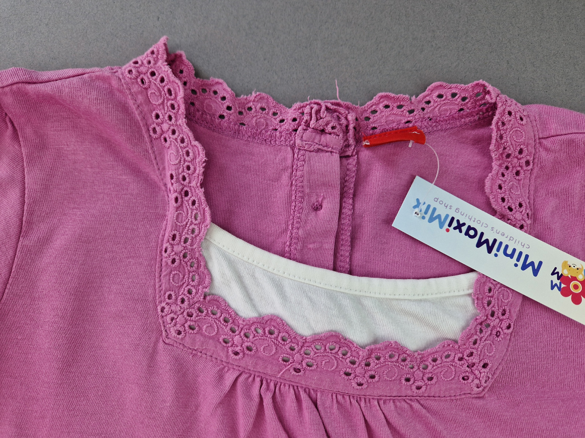 Langarmshirt Gr. 128 s.Oliver rosa/weiß Bluse 2 Lagenlook