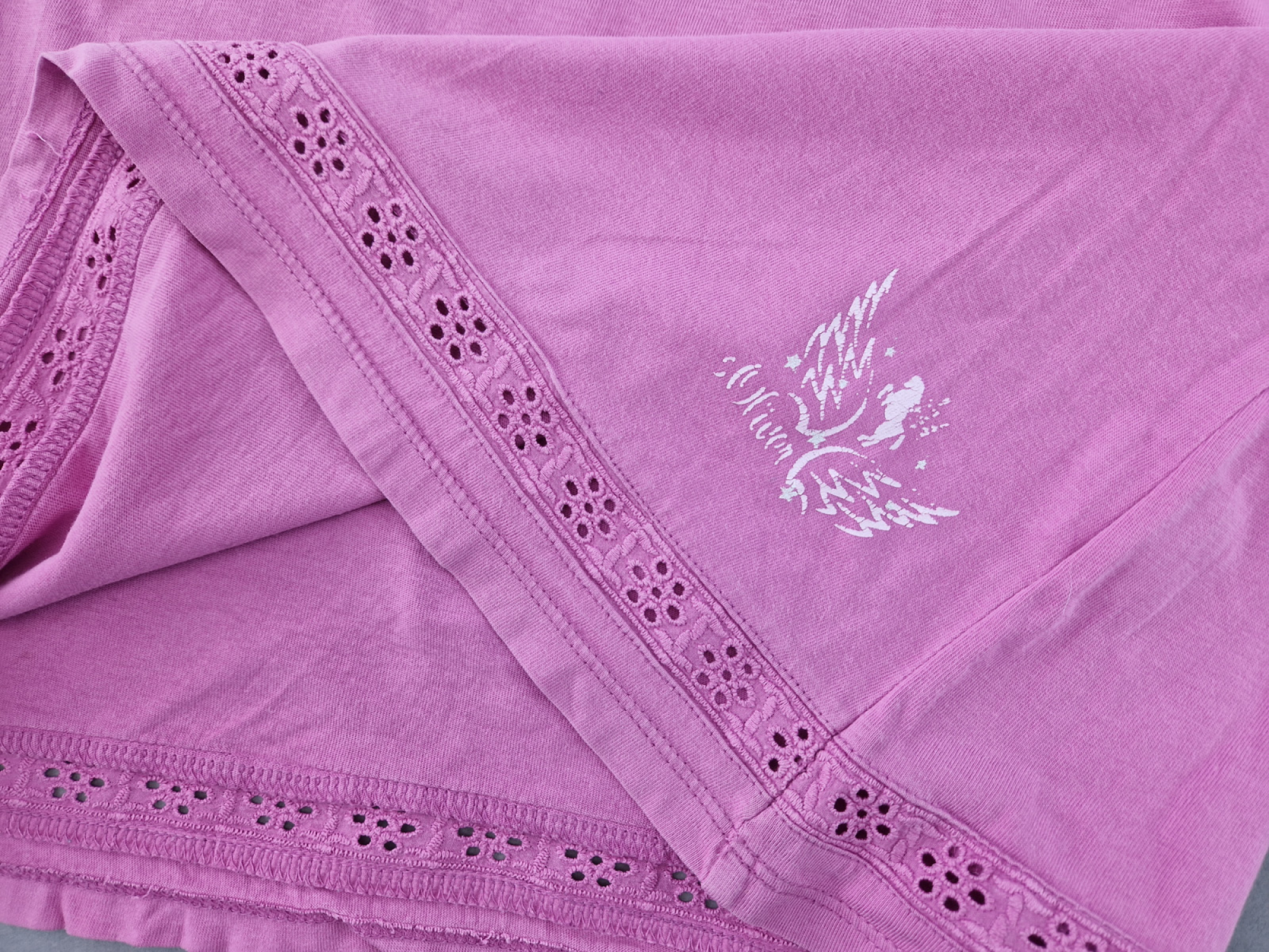 Langarmshirt Gr. 128 s.Oliver rosa/weiß Bluse 2 Lagenlook