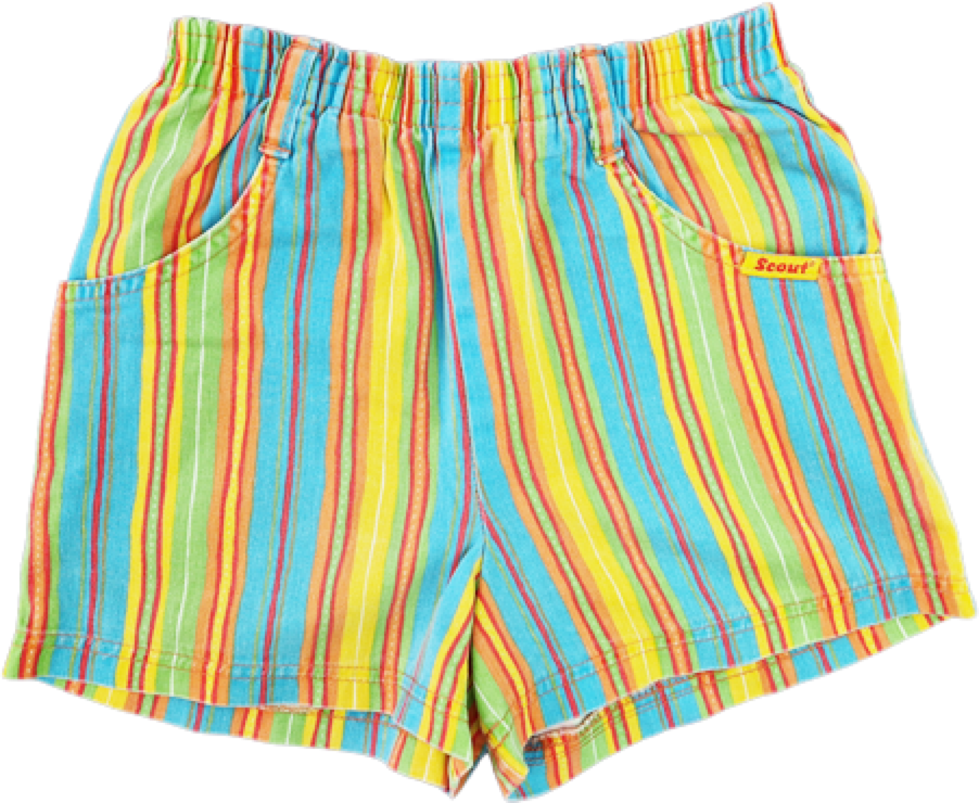 kurze Jeans Gr. 128 Sanetta bunt orange/blau/grün/rot