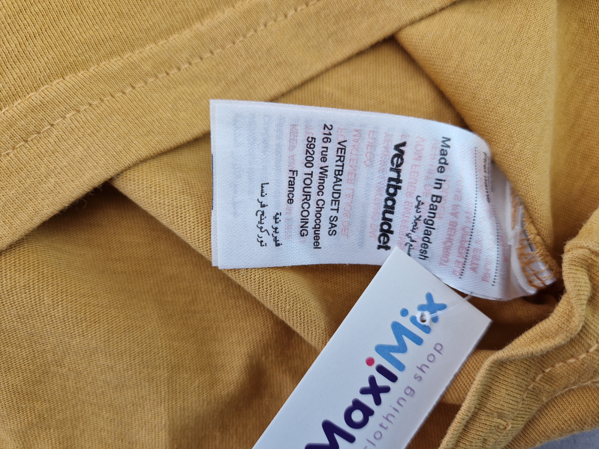 Langarmrolli Gr. 140 vertbaudet currygelb