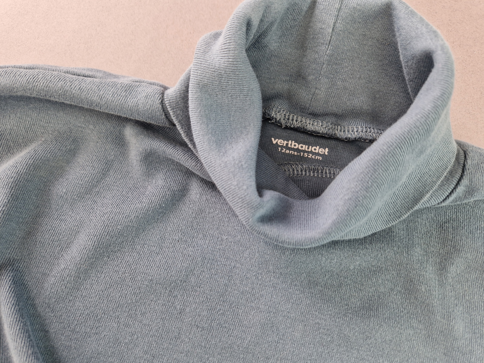 Langarmrolli Gr. 140 vertbaudet graublau