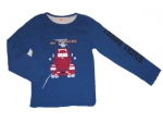 Langarmshirt Gr. 110 Woolworth blau mit Truck