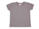 T-Shirt Gr. 68/74 rosa mit pinker Häkelkante