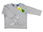 Sweatshirt Gr. 68 Petit Bateau hellblau mit Pinguin