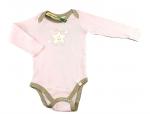 Langarmbody Gr. 74/80 zartrosa twinkle star Sterne