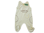 Samtstrampler Gr. 62 Schnitzler cremegelb – Du musst mich liebhaben