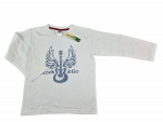Langarmshirt Gr. 122/128 C&A weiß Rock Gitarre