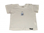 T-Shirt Gr. 68/74 Trocadero weiß mit Teddyaufnäher * Zwillinge *
