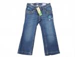 Stretchjeans Gr. 86 blau mit Blumen NEU