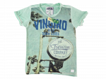 T-Shirt Gr. 146 Vingino hellgrün mit Aufdruck hinten und vorne