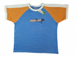 T-Shirt Gr. 146 Kidz only blau/orange/weiß Aufdruck vorne