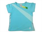 Sportshirt Gr. 122/128 adidas hellblau Kurzarm