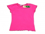 T-Shirt Gr. 80/86 NKD pink mit Wellensaum einfarbig