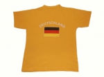 T-Shirt Gr. 152 gelb mit Deutschland Fahne