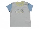 T-Shirt Gr. 62/68 und Gr. 68 TCM gelb/blau/weiß mit Tieren * Zwillinge *