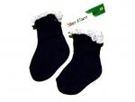 Festliche Socken 10cm Gr. 16-18 blau Rüschen