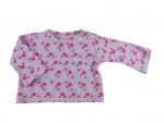 Langarmshirt Gr. 74/80 Lalelu rosa mit Blumendruck