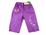 Sommerhose Gr. 68/74 flieder mit Blumenapplication