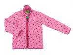 kuschlige Fleecejacke Gr. 98 TCM rosa/pink mit großen Punkten