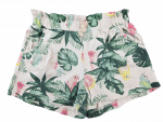 Stoffshorts Gr. 98/104 H&M grün Blumen mit Gummibund