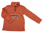 Fleeceshirt Gr. 116/122 Aldi orange/braun Mountain Guides langarm