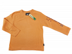 Langarmshirt Gr. 104/110 Gato Nogro orange mit Dschungel Aufschrift