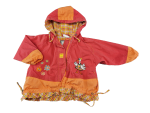 schicke Jacke Gr. 86 Topolino rot/orange mit Hühnchen und Rüschen