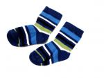 Socken 10cm Gr. 16-18 blau gestreift