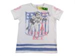 T-Shirt Gr. 116 Benetton weiss Quarter Back