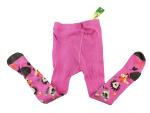 Strumpfhose Gr. 80/86 pink mit Tieren