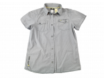 schickes Kurzarmhemd Gr. 152 H&M grau MiniKaro mit Taschen