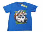 T-Shirt Gr. 104 royalblau mit Fußball Aufdruck